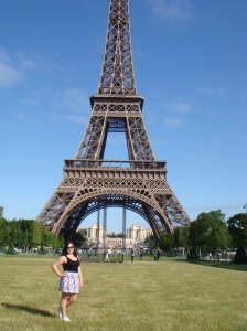 Me at the Eiffel Tower - definitely one of my favourite "famous things" to look 
